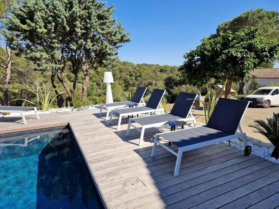 Magnifique Villa De Luxe Au Coeur De La Garrigue ニーム エクステリア 写真